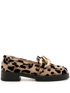 Nº21 mocassins à imprimé léopard - Tons neutres