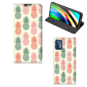 Motorola Moto G9 Plus Flip Style Cover Ananas