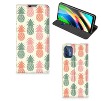 Motorola Moto G9 Plus Flip Style Cover Ananas - thumbnail