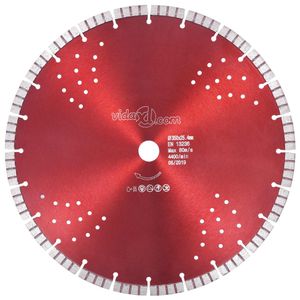 VidaXL Diamantzaagblad met turbo en gaten 350 mm staal