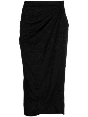 Zadig&Voltaire jupe drapée Jamelia en jacquard - Noir