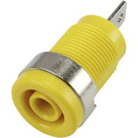 TRU COMPONENTS 6239C26GN Veiligheids-labconnector, female Bus, inbouw verticaal Stift-Ø: 4 mm Geel 1 stuk(s) - thumbnail