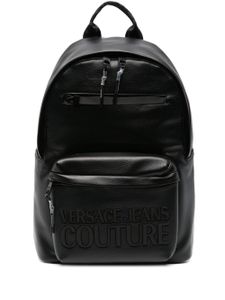 Versace Jeans Couture sac à dos en cuir artificiel à plaque logo - Noir