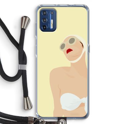 Summer: Motorola Moto G9 Plus Transparant Hoesje met koord