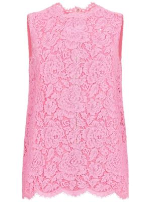 Dolce & Gabbana haut en dentelle - Rose