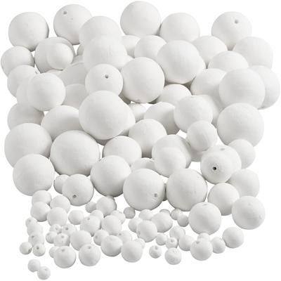 Creativ Company Ballen, d 12+15+20+30+40+50 mm, wit, 240 stuk/ 1 doos
