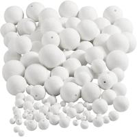 Creativ Company Ballen, d 12+15+20+30+40+50 mm, wit, 240 stuk/ 1 doos