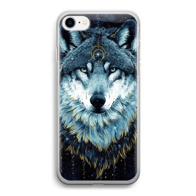 Darkness Wolf: iPhone SE 2020 Transparant Hoesje