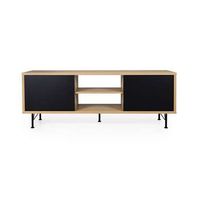 Tenzo tv-meubel Flow - eikenkleur/zwart - 60x164x44 cm - Leen Bakker - thumbnail