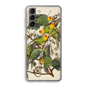 Carolinaparkiet: Samsung Galaxy S21 Transparant Hoesje