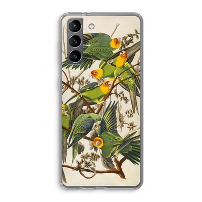 Carolinaparkiet: Samsung Galaxy S21 Transparant Hoesje