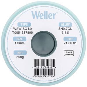 Weller WSW SC L0 Soldeertin, loodvrij Spoel Sn0,7Cu 500 g 1 mm