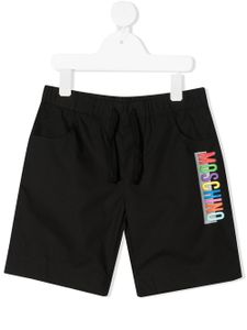 Moschino Kids short de jogging à logo - Noir