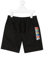 Moschino Kids short de jogging à logo - Noir - thumbnail