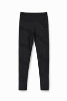 Bedrukte legging met Desigual-logo - BLACK - XS