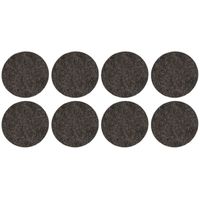 8x Zwarte ronde meubelviltjes/antislip noppen 2,6 cm