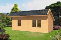 Lariks/Douglas Kapschuur Bergen XL type 4 677x452 cm- Kapschuurdak- Onbehandeld lariks Douglas hout- Tuindeco