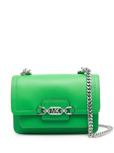 Michael Michael Kors sac à bandoulière en cuir à plaque logo - Vert