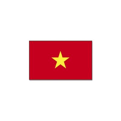 Vlag van Vietnam - 90 x 150 cm - Vietamese landen vlag - polyester - met ringen