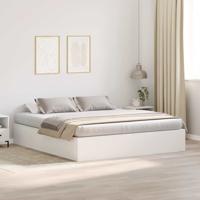 Bedframe met opslag Wit 200 x 200 x 31.5 cm Bewerkt hout
