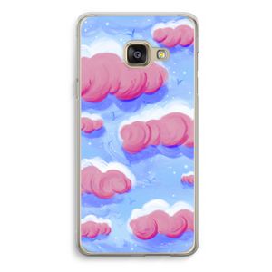 Roze wolken met vogels: Samsung Galaxy A3 (2016) Transparant Hoesje