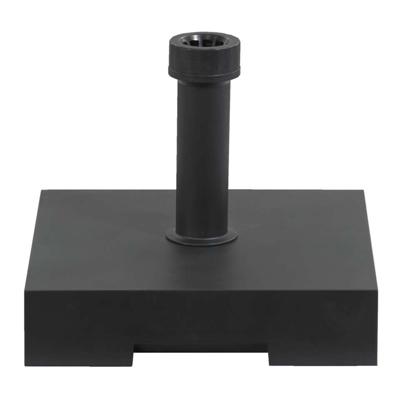 Leen Bakker - Parasolvoet 30 Kg - Kunststof/Beton - Zwart - 40x40x10 Cm