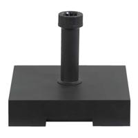 Leen Bakker - Parasolvoet 30 Kg - Kunststof/Beton - Zwart - 40x40x10 Cm