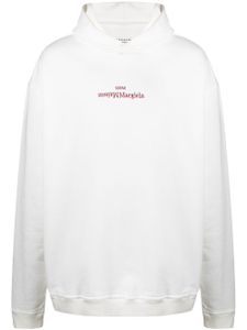 Maison Margiela hoodie à logo brodé - Blanc