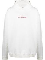 Maison Margiela hoodie à logo brodé - Blanc