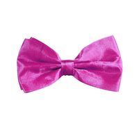 Carnaval verkleed vlinderstrikje zijdeglans - fuchsia roze - polyester - heren/dames