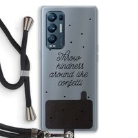 Confetti: Oppo Find X3 Neo Transparant Hoesje met koord