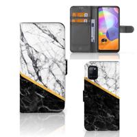 Samsung Galaxy A31 | Bookcase | Marmer Wit Zwart - Origineel Cadeau Man