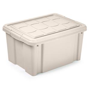 Multi Storage Opslagbox met deksel - beige - 16 liter - 40 x 30 x 21 cm - kunststof