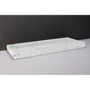 Wastafel Forzalaqua Palermo Carrara Gepolijst & Gekapt 120,5x51,5x9 cm Inclusief Kraangat