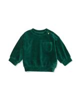 HEMA Babysweater velours rib groen (groen)