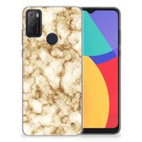 Alcatel 1S (2021) | TPU | Siliconen hoesje | Marmer Goud Alcatel 1S (2021) | TPU | Siliconen hoesje | Marmer Goud
