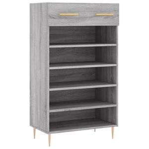 vidaXL Schoenenkast 60x35x105 cm bewerkt hout grijs sonoma eikenkleur