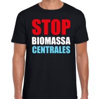Stop biomassa centrales protest / betoging shirt zwart voor heren 2XL  - - thumbnail