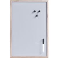 Magnetisch whiteboard/memobord met houten rand 40 x 60 cm - thumbnail