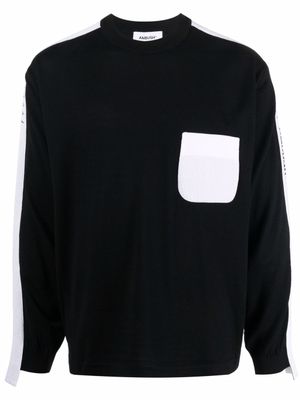 AMBUSH pull en maille à bande logo - Noir