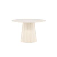 Fjôrd - Eettafel Rond MDF Whitewash - Ø120x75 cm - Lanzo