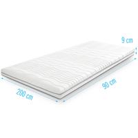 Koudschuim Topdekmatras/topper 90x200 dikte 9 cm