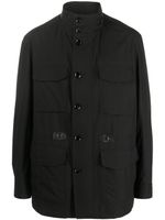 Brioni veste boutonnée à col montant - Noir