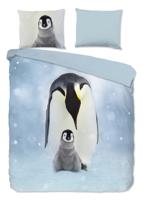 Good Morning Dekbedovertrek "pinguins" - Multi - (200x200/220 cm) - Katoen Flanel