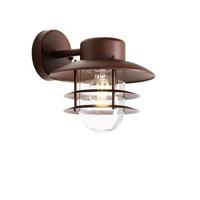 QAZQA Industriële wandlamp roestbruin IP44 - Shell - thumbnail