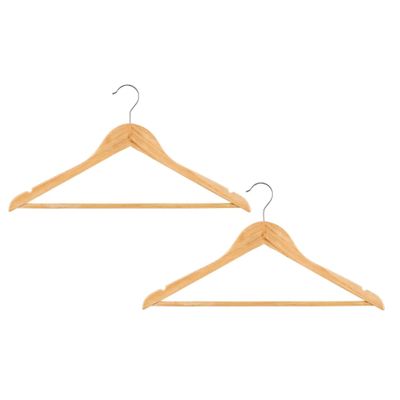 Set van 24x stuks houten kledinghangers 45 x 23 cm