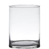 Cilinder vaas - glas - transparant - D12 x H15 cm - Bloemen - Boeketten - Siertakken