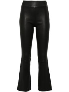 Arma pantalon court évasé en cuir - Noir