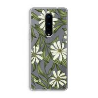 Wit bloemenpatroon: OnePlus 8 Transparant Hoesje
