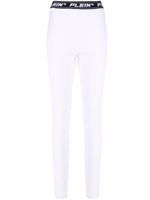 Philipp Plein legging à taille à logo - Blanc - thumbnail